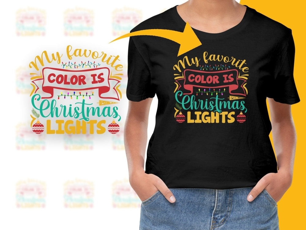 My Favorite Color Is Christmas Lights PNG File - Teepew