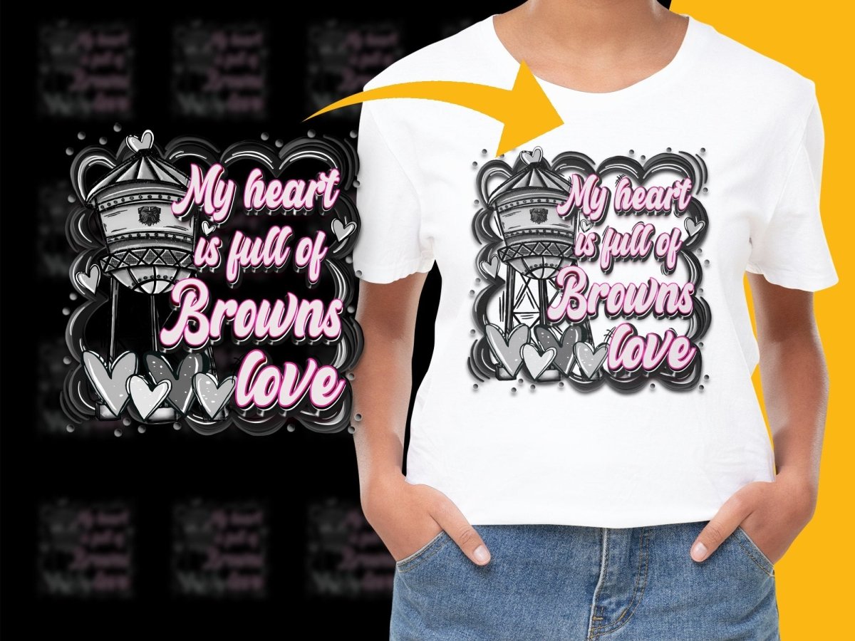 My Heart is Full of Browns Love Graphic PNG File - Teepew