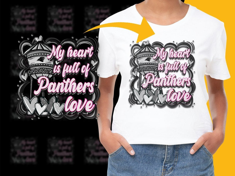 My Heart is Full of Panthers Love Graphic PNG File - Teepew