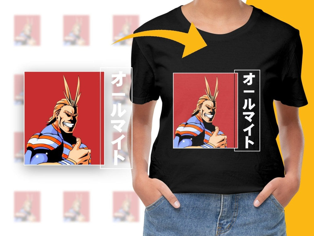 My Hero Academia All Might Character Art PNG Digital - Teepew