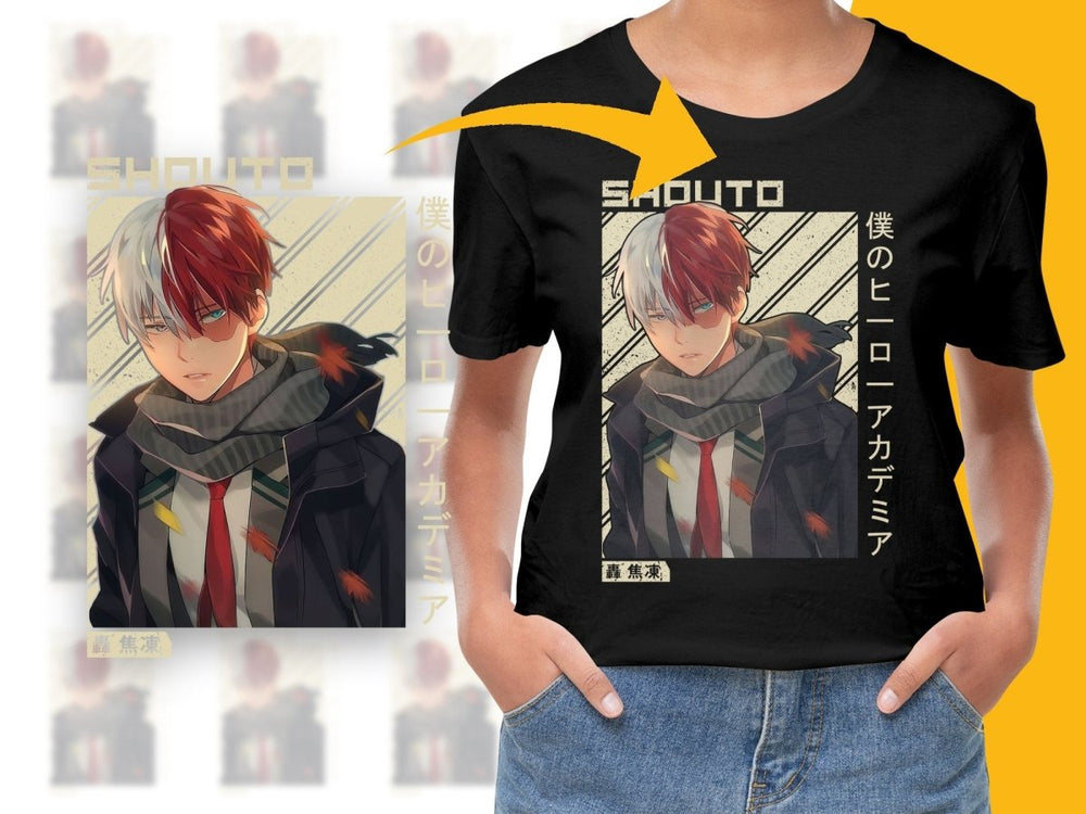 My Hero Academia Shouto Todoroki Anime Art Digital - Teepew