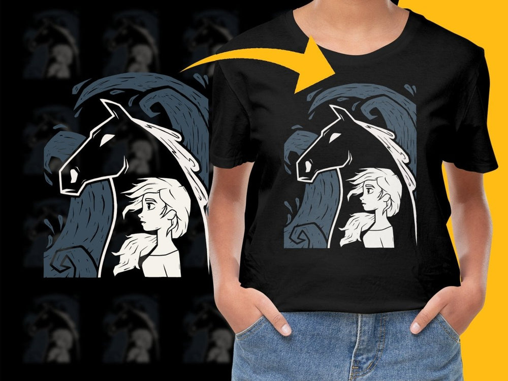 Mystical Horse and Girl Holiday Graphic PNG File - Teepew