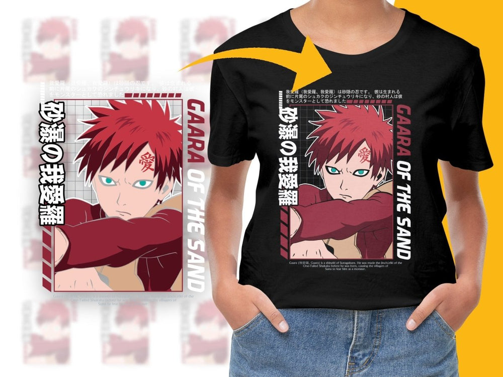 Naruto Gaara with Red Hair and Kanji Symbol PNG File - Teepew