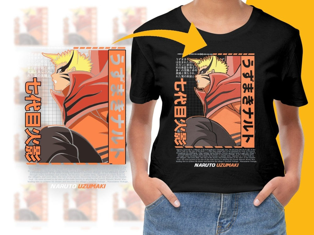 Naruto Uzumaki Anime Character Design Graphic PNG File - Teepew