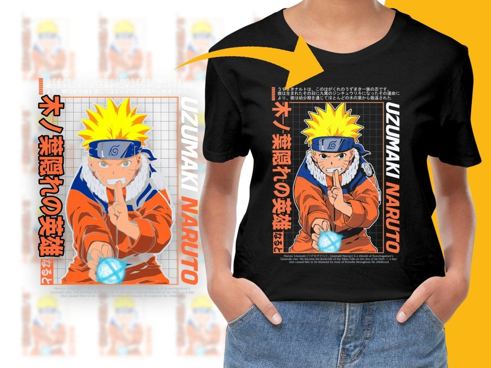 Naruto Uzumaki Anime Graphic Orange PNG File - Teepew