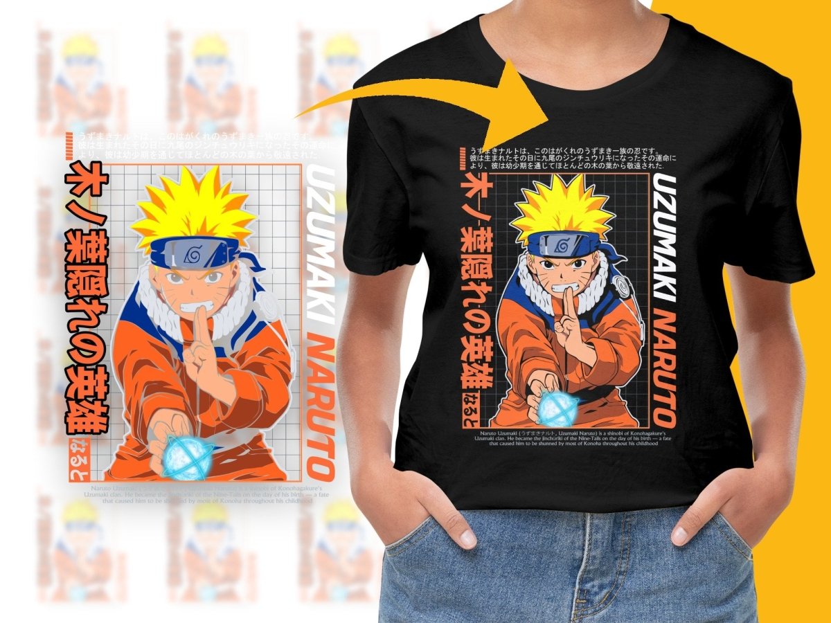 Naruto Uzumaki Anime Graphic Orange PNG File - Teepew