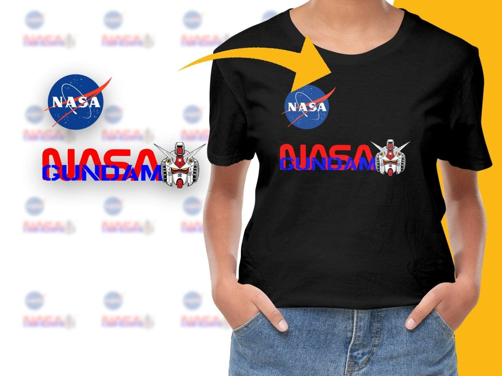 NASA Gundam Logo Graphic Novelty Casual PNG File - Teepew