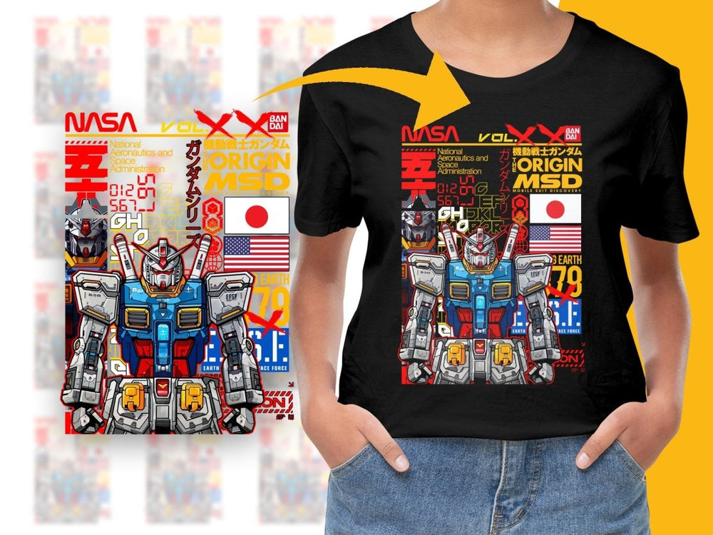 NASA Gundam The Origin MSD Mobile Suit PNG File - Teepew