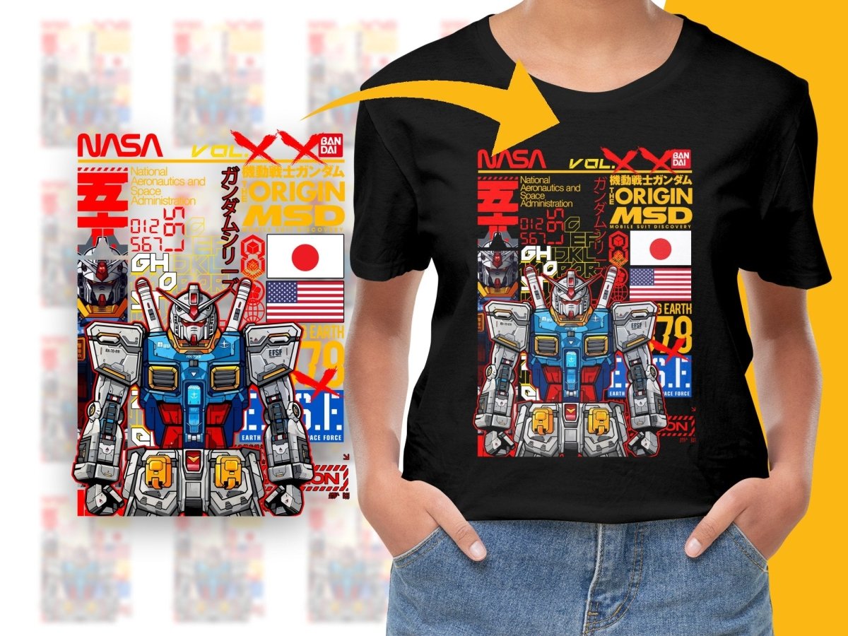 NASA Gundam The Origin MSD Mobile Suit PNG File - Teepew