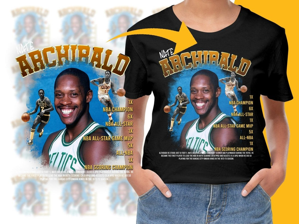 Nate Archibald NBA Champion NBA All - Star Game MVP Bootleg PNG File - Teepew