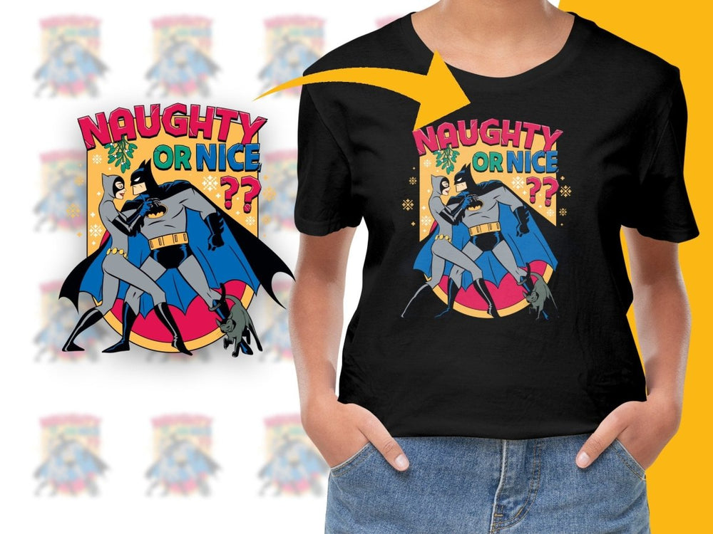 Naughty or Nice Batman and Catwoman Christmas PNG File - Teepew