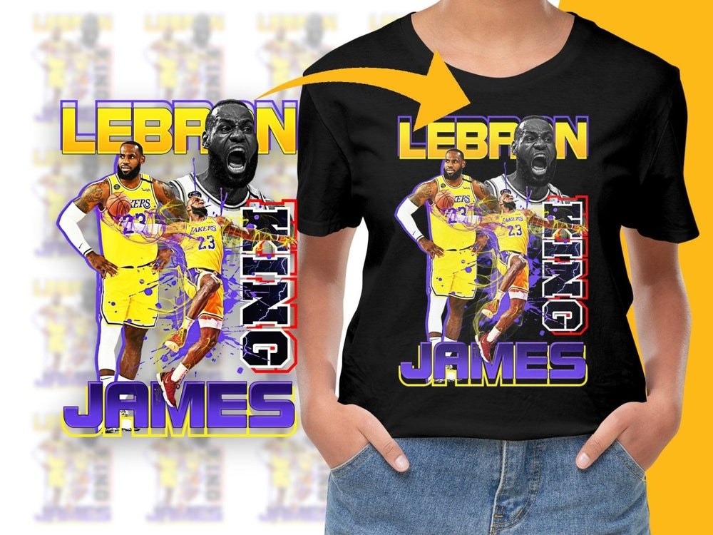 NBA Superstar LeBron James Los Angeles Lakers Bootleg PNG File - Teepew