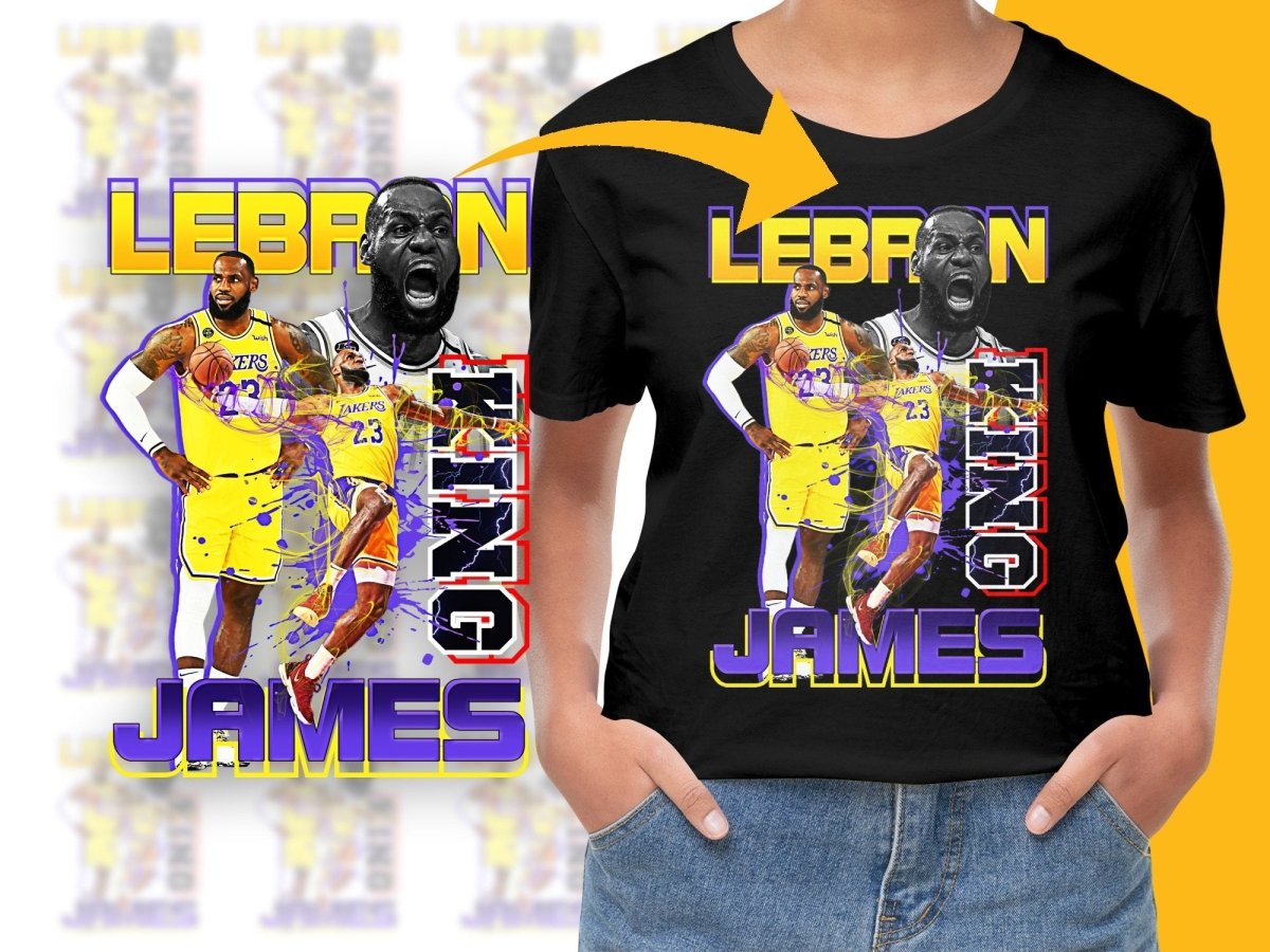 NBA Superstar LeBron James Los Angeles Lakers Bootleg PNG File - Teepew
