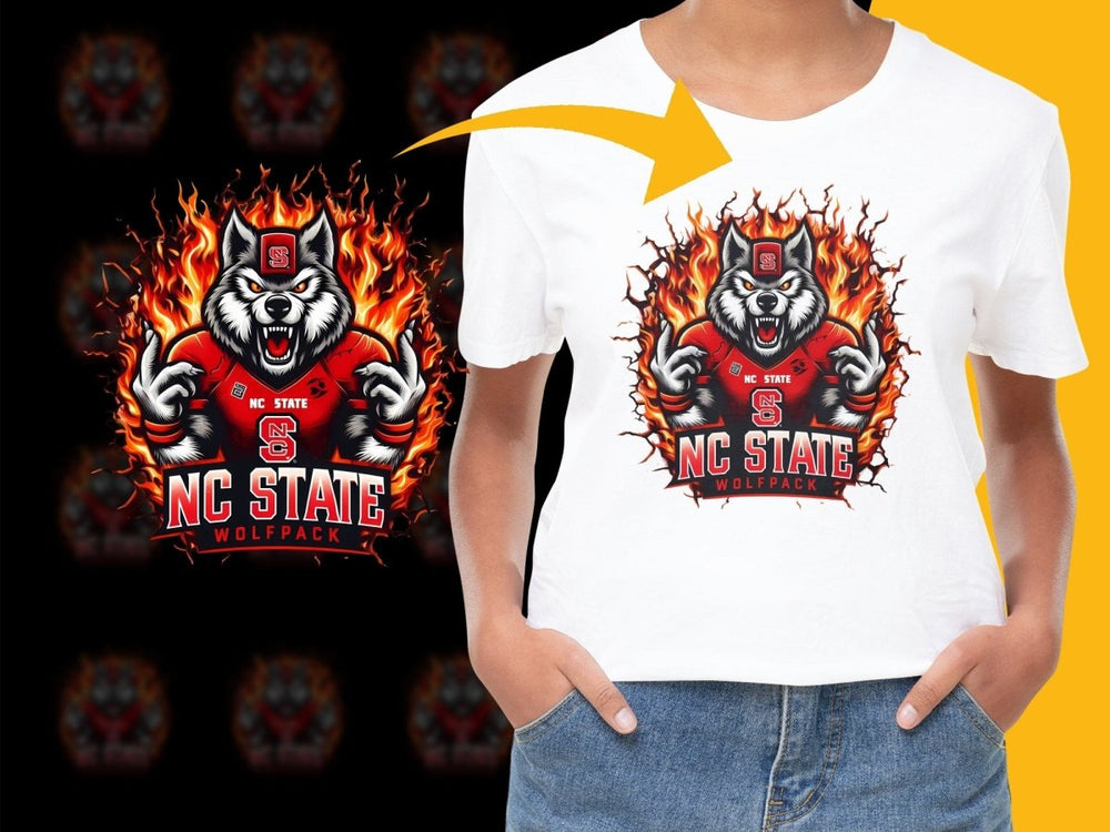 NC State Wolfpack Fire Wolf PNG Fileproduct - Teepew