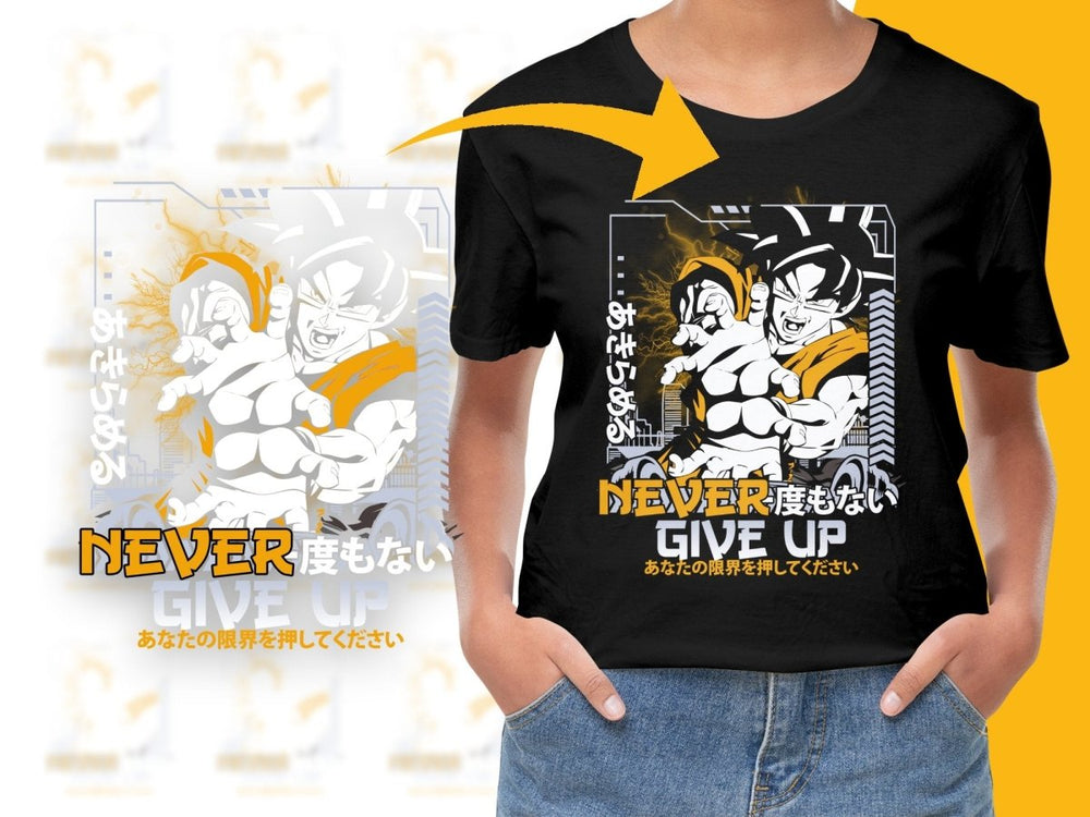 Never Give Up Anime Character PNG File - Teepew