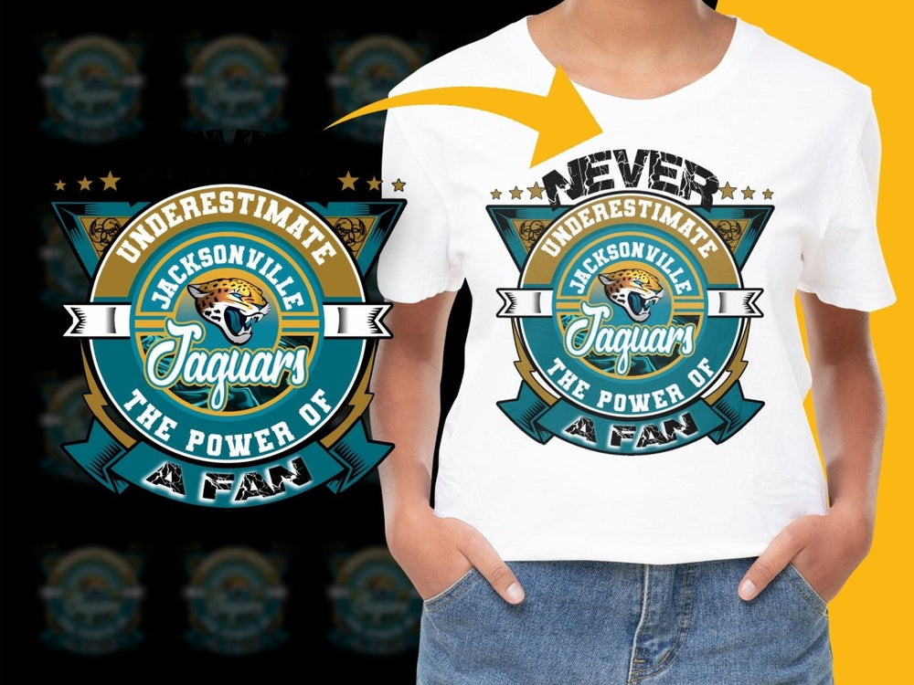 Never Underestimate Jacksonville Jaguars Fan PNG File - Teepew