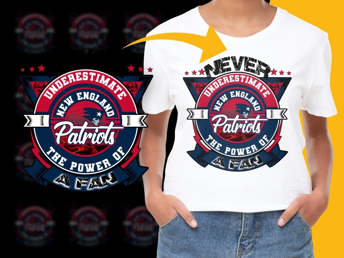 Never Underestimate New England Patriots Fan PNG File - Teepew