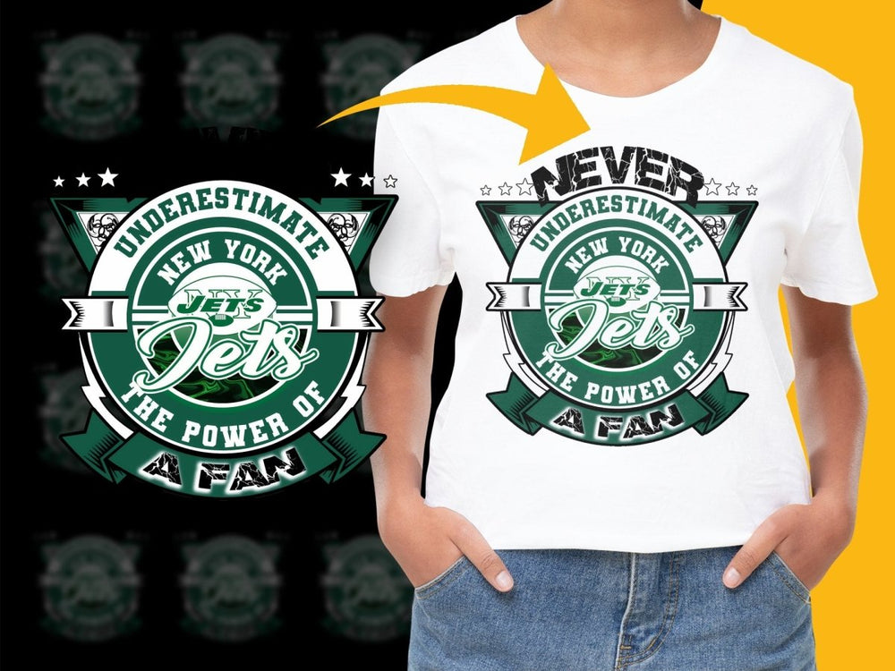 Never Underestimate New York Jets Fan Power PNG File - Teepew