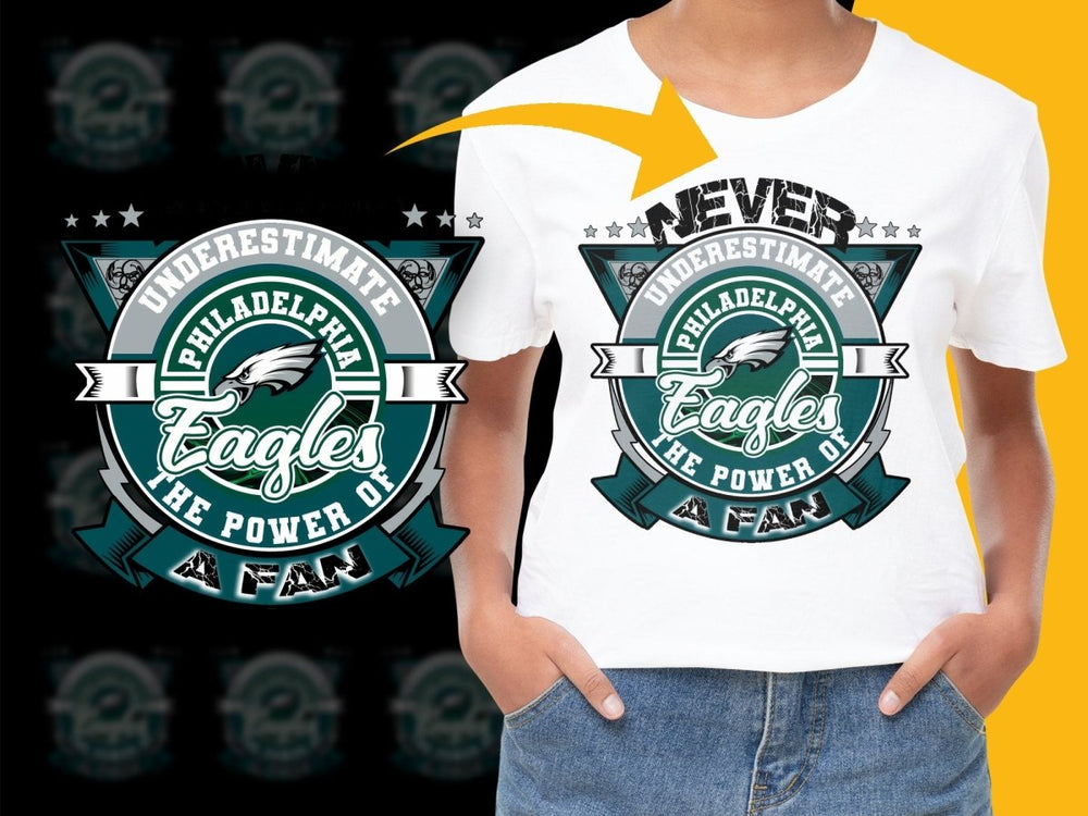 Never Underestimate Philadelphia Eagles Fan PNG File - Teepew