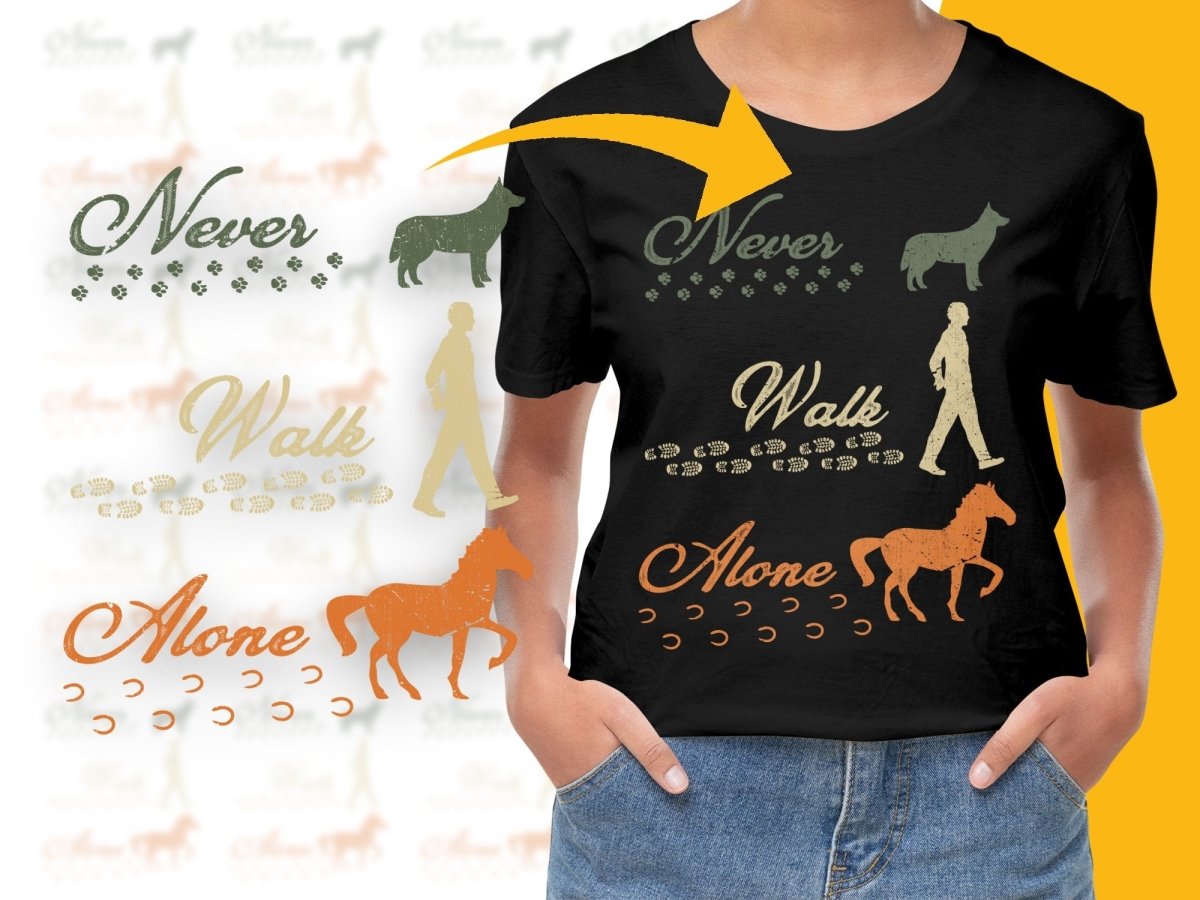 Never Walk Alone Dog PNG File with German Shepherd - Teepew