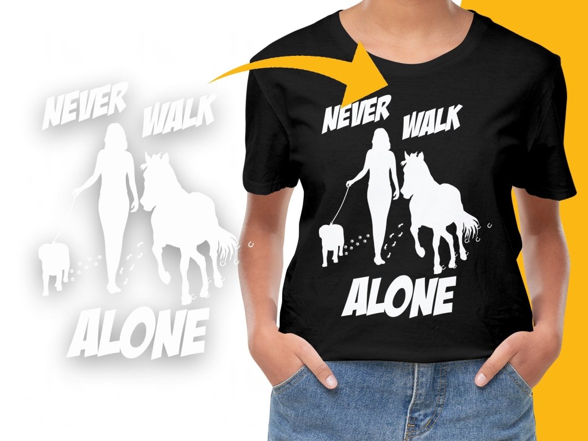 Never Walk Alone With Horse And Dog PNG File - Teepew