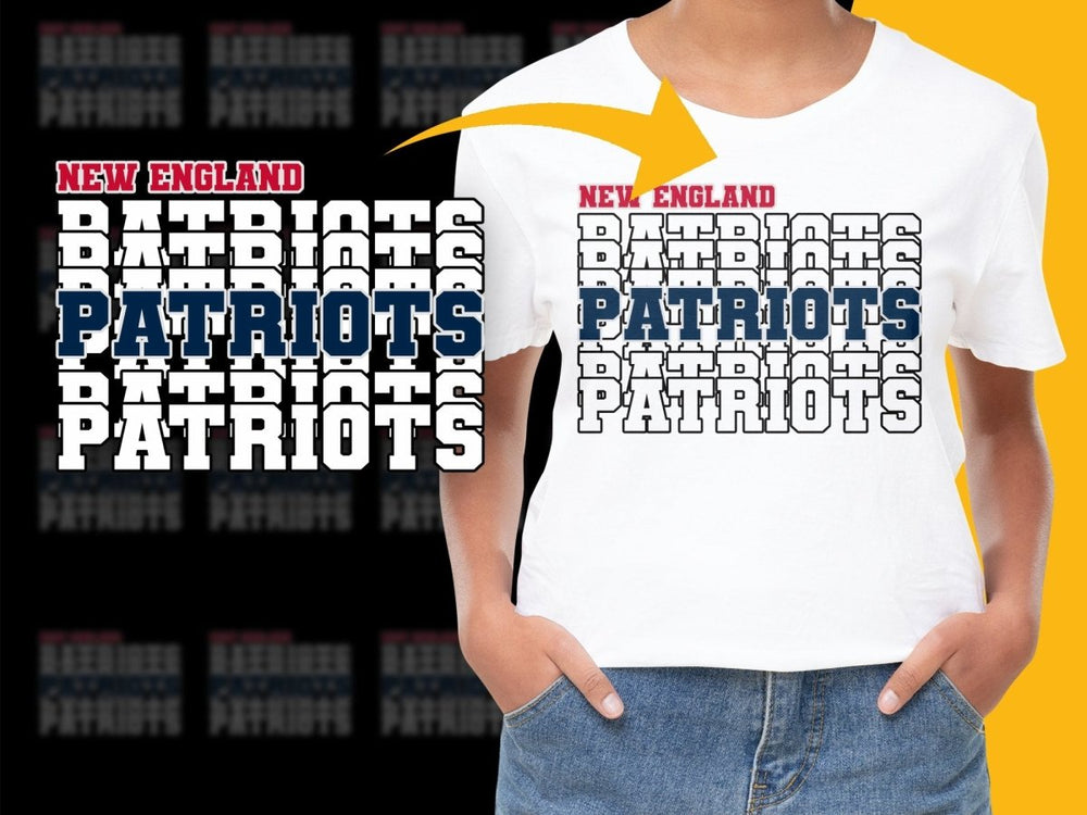 New England Patriots Bold Graphic Fan PNG File - Teepew