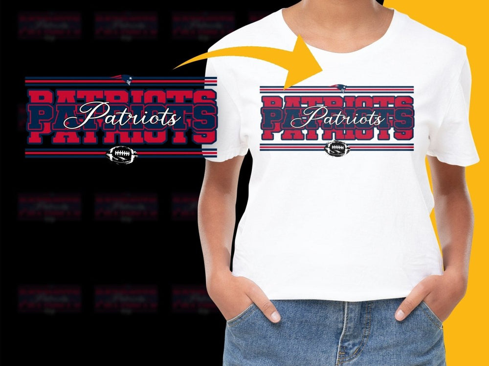 New England Patriots Bold Graphic Team Pride PNG File - Teepew