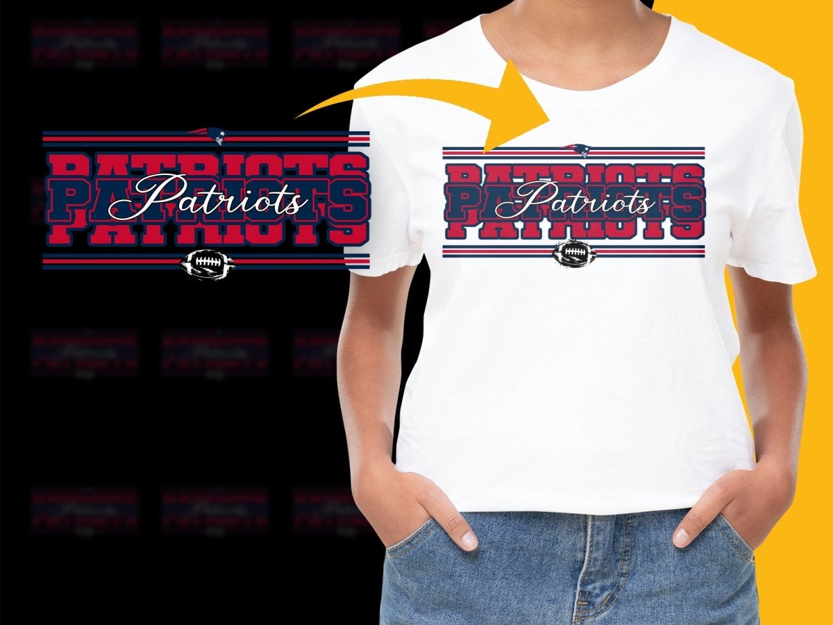 New England Patriots Bold Graphic Team Pride PNG File - Teepew