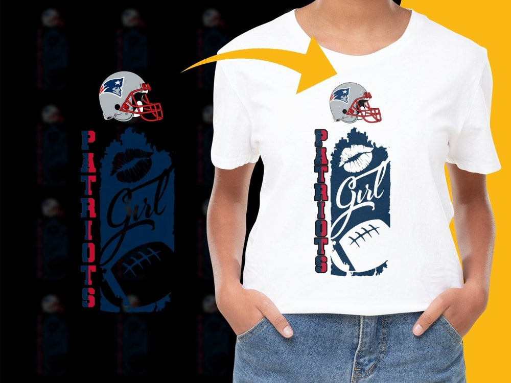New England Patriots Girl Graphic Design PNG File - Teepew