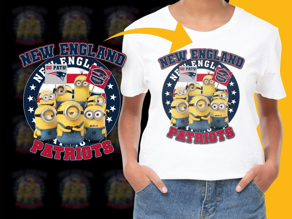 New England Patriots Graphic Minions Fan PNG File - Teepew