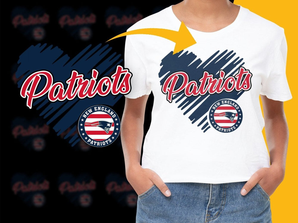 New England Patriots Heart Design Graphic PNG File - Teepew