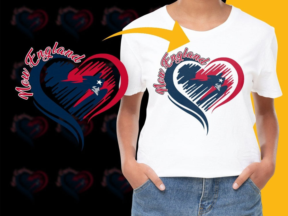 New England Patriots Heart Design PNG File - Teepew