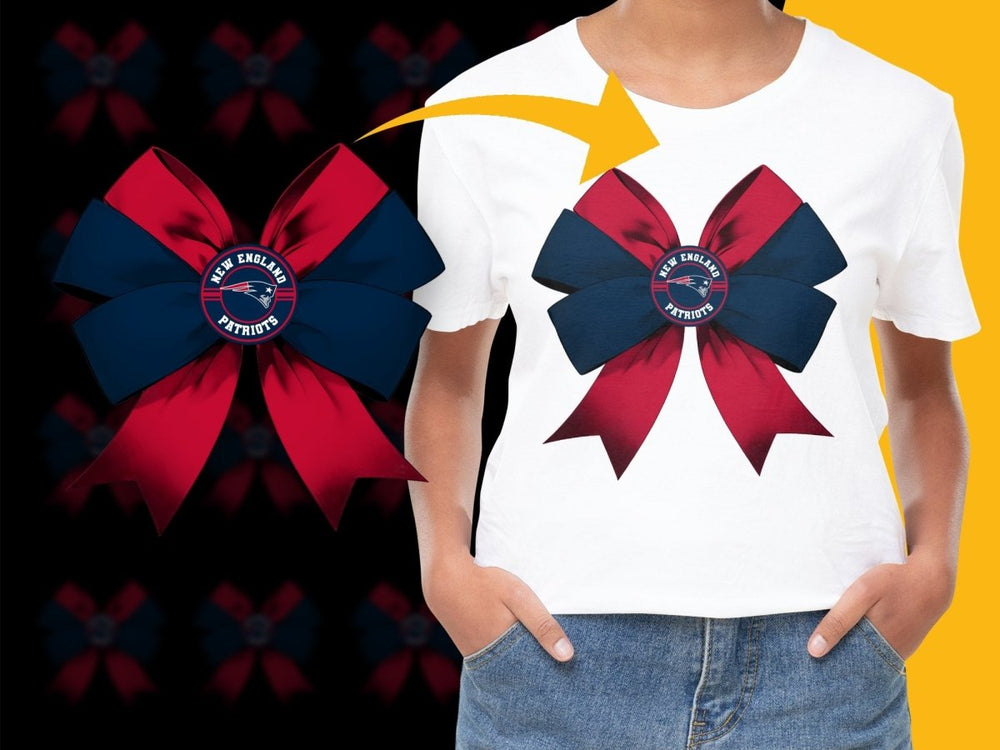 New England Patriots Logo Bow Design PNG File - Teepew