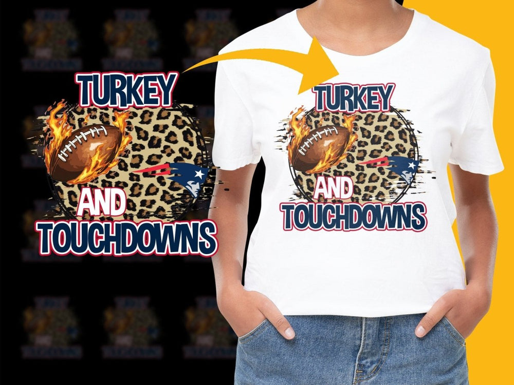 New England Patriots Turkey Touchdowns Thanksgiving PNG File - Teepew