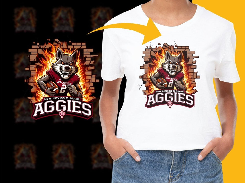 New Mexico State Aggies Fierce Wolf Football Mascot PNG Fileproduct - Teepew
