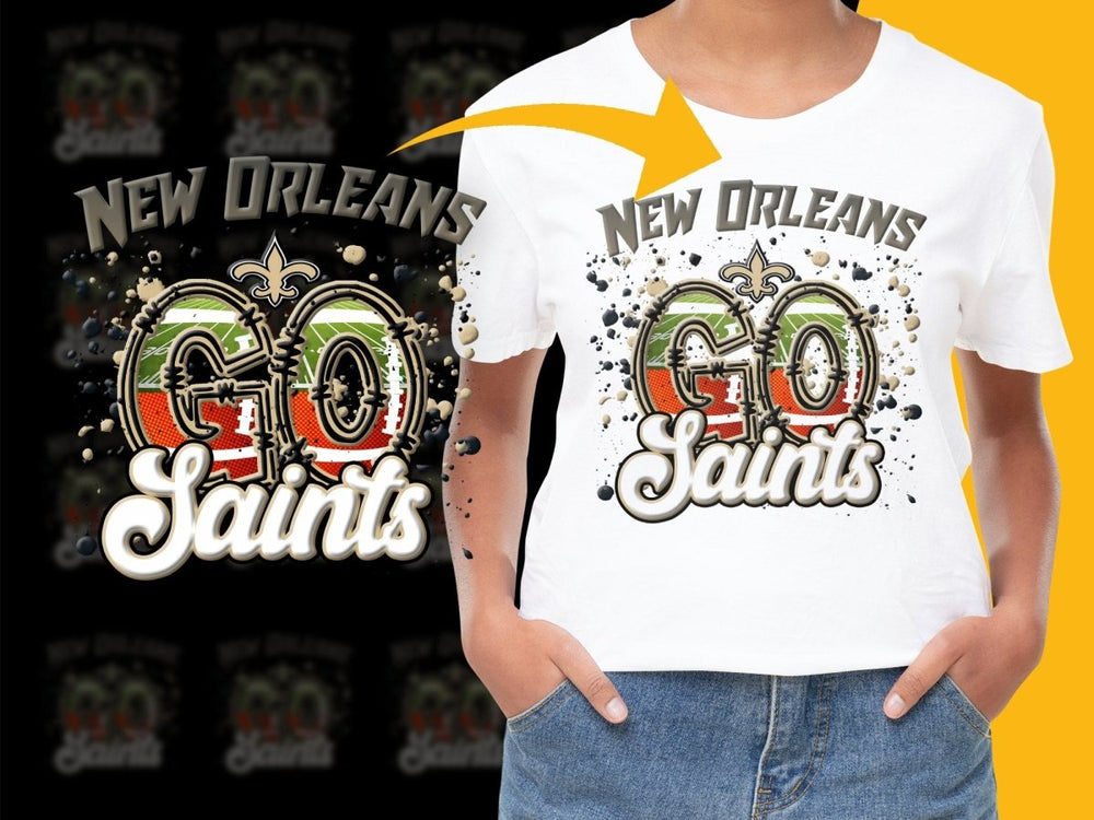 New Orleans Go Saints Stylish Graphic PNG File - Teepew