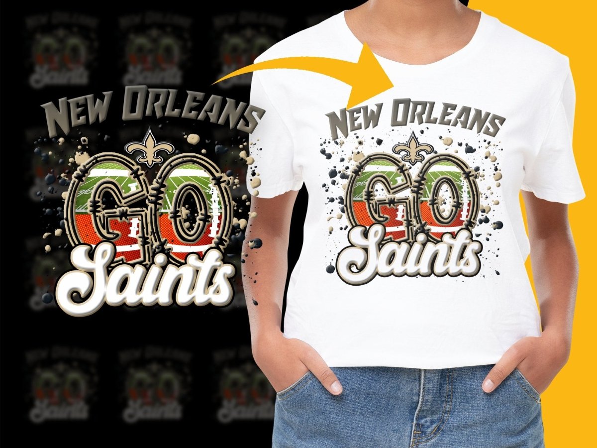 New Orleans Go Saints Stylish Graphic PNG File - Teepew