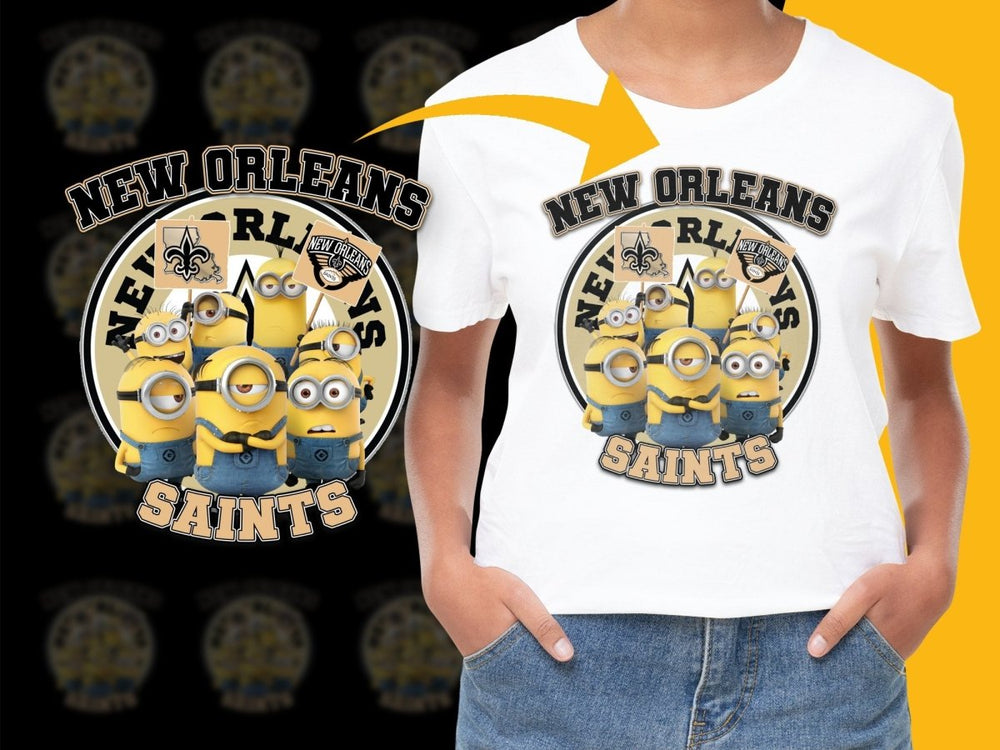 New Orleans NFL Team Saints Graphic Minions PNG File - Teepew