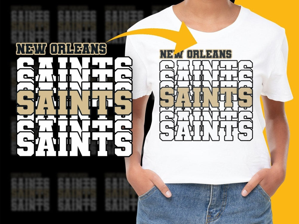 New Orleans Saints Bold Design Graphic PNG File - Teepew