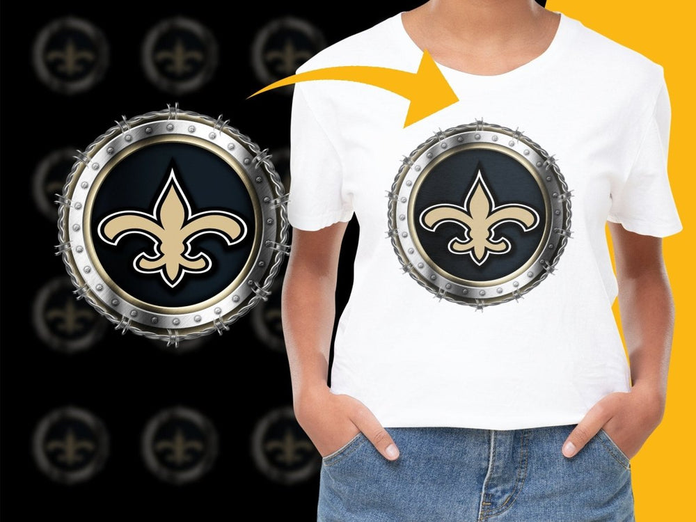 New Orleans Saints Emblem Design Casual PNG File - Teepew