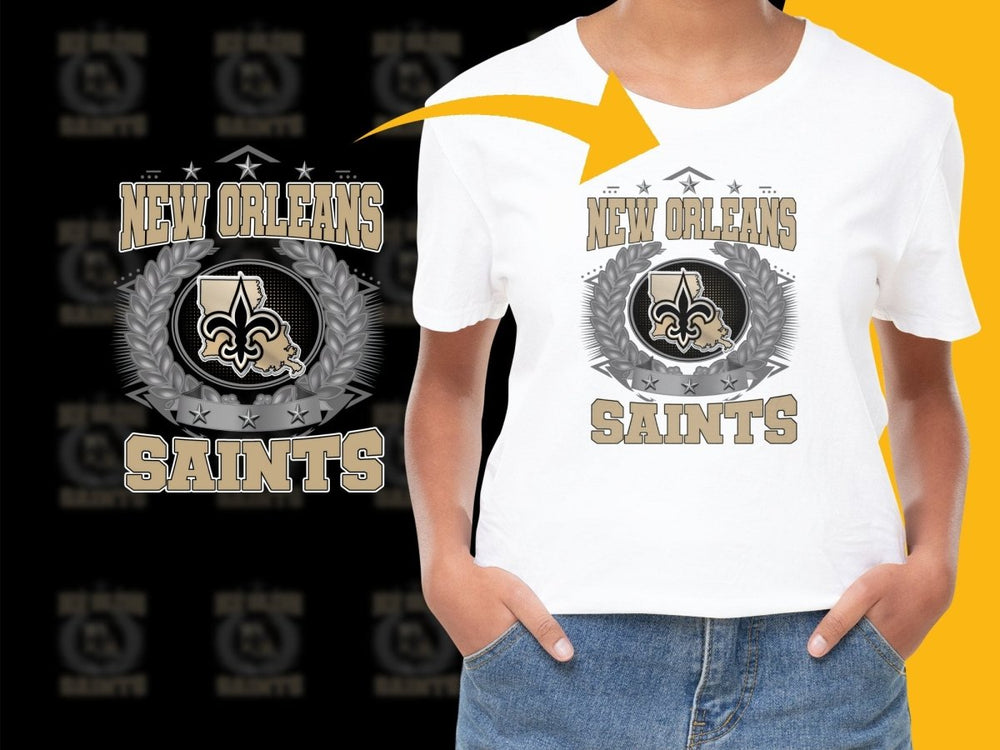 New Orleans Saints Graphic Print Casual PNG File - Teepew