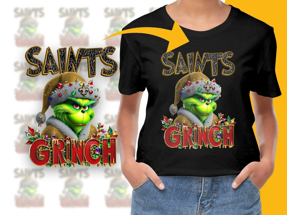 New Orleans Saints Grinch Christmas PNG File - Teepew