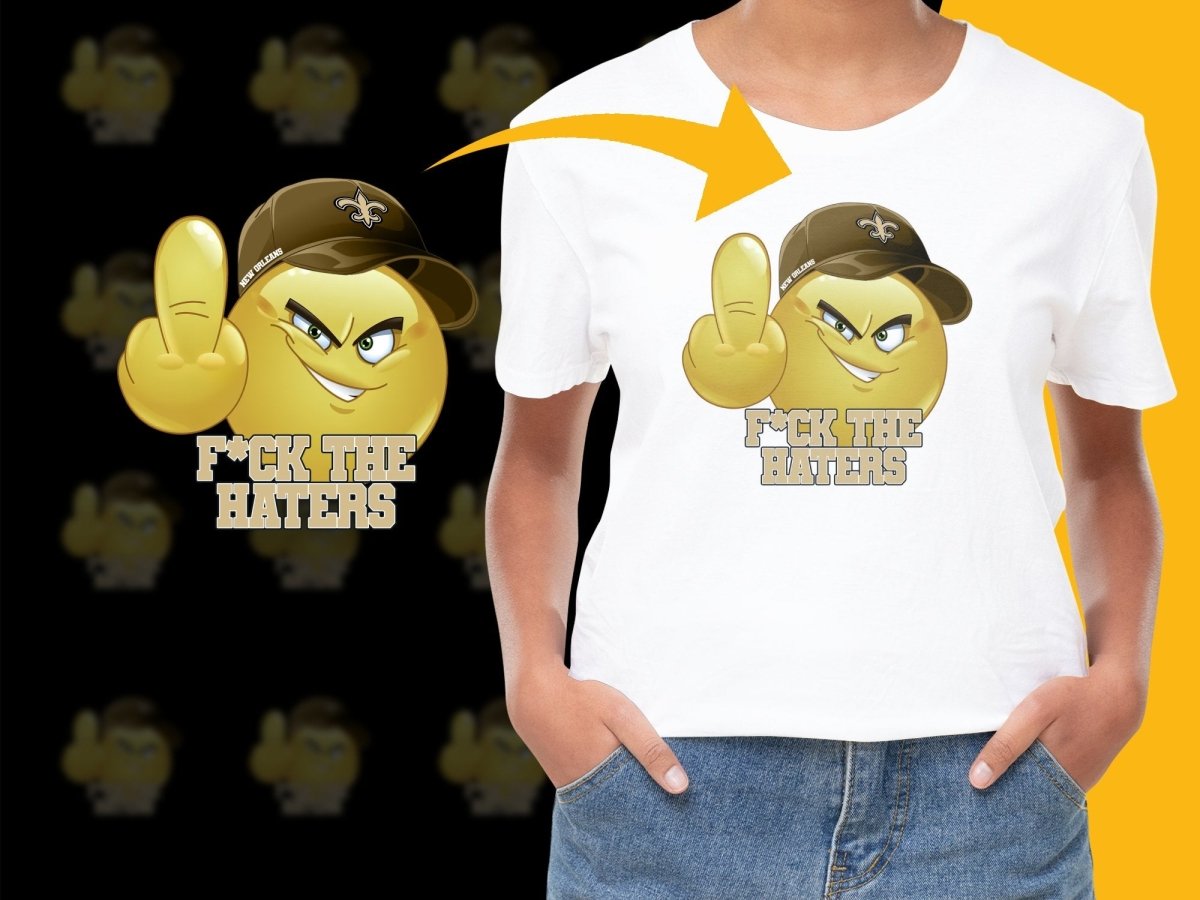 New Orleans Saints Middle Finger Emoji PNG File - Teepew