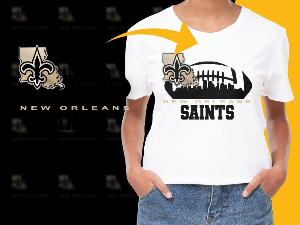New Orleans Saints Stylish Graphic Design PNG File - Teepew