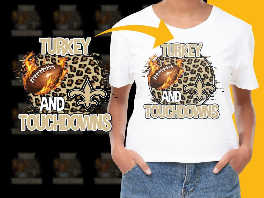 New Orleans Turkey Touchdowns Thanksgiving PNG File - Teepew