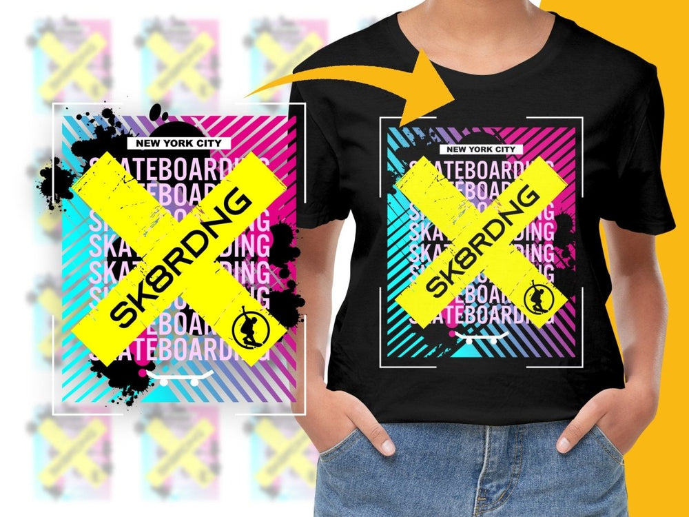 New York City SK8RDNG Typography Graphic PNG File - Teepew