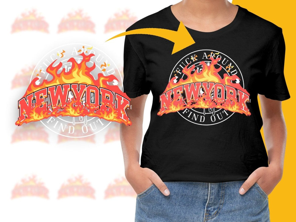 New York Fire Graphic Design Novelty Fashion PNG File - Teepew