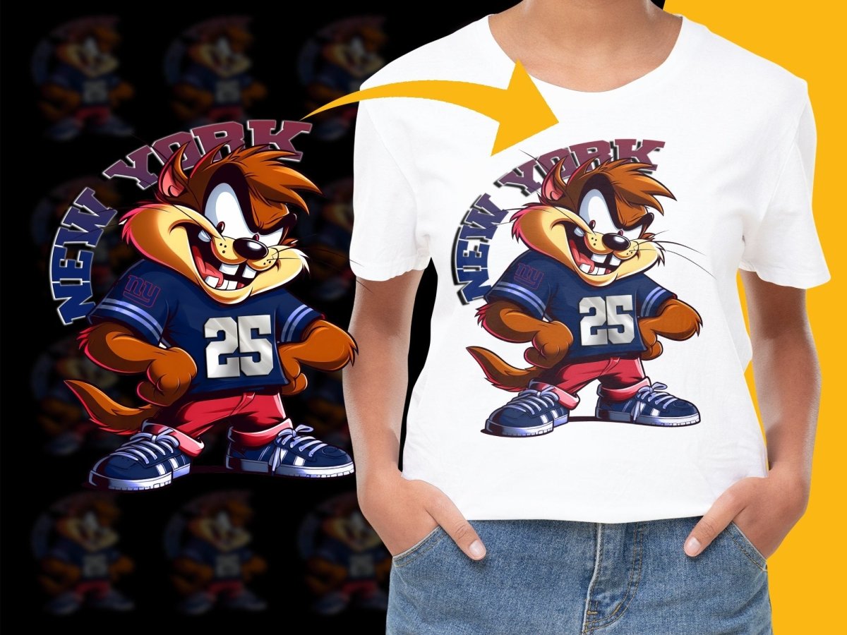 New York Giants Cartoon Character Custom PNG File - Teepew