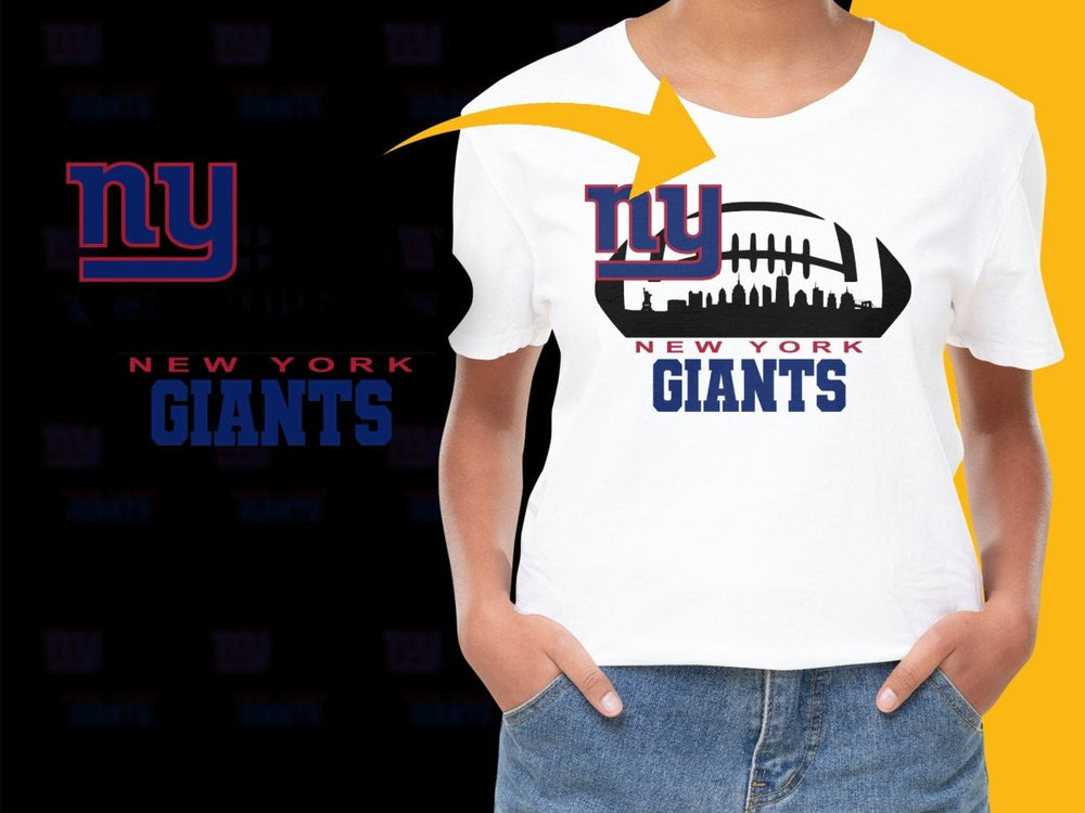New York Giants City Skyline Football PNG File - Teepew