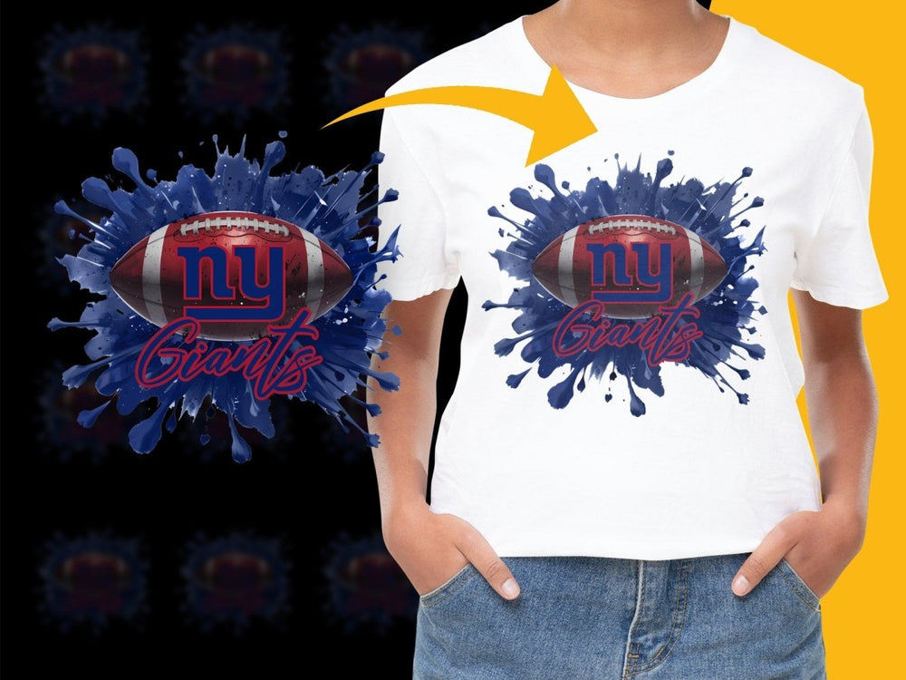 New York Giants Football Splatter Design PNG File - Teepew